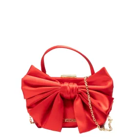 Love Moschino Red Satin Bow Crossbody Bag