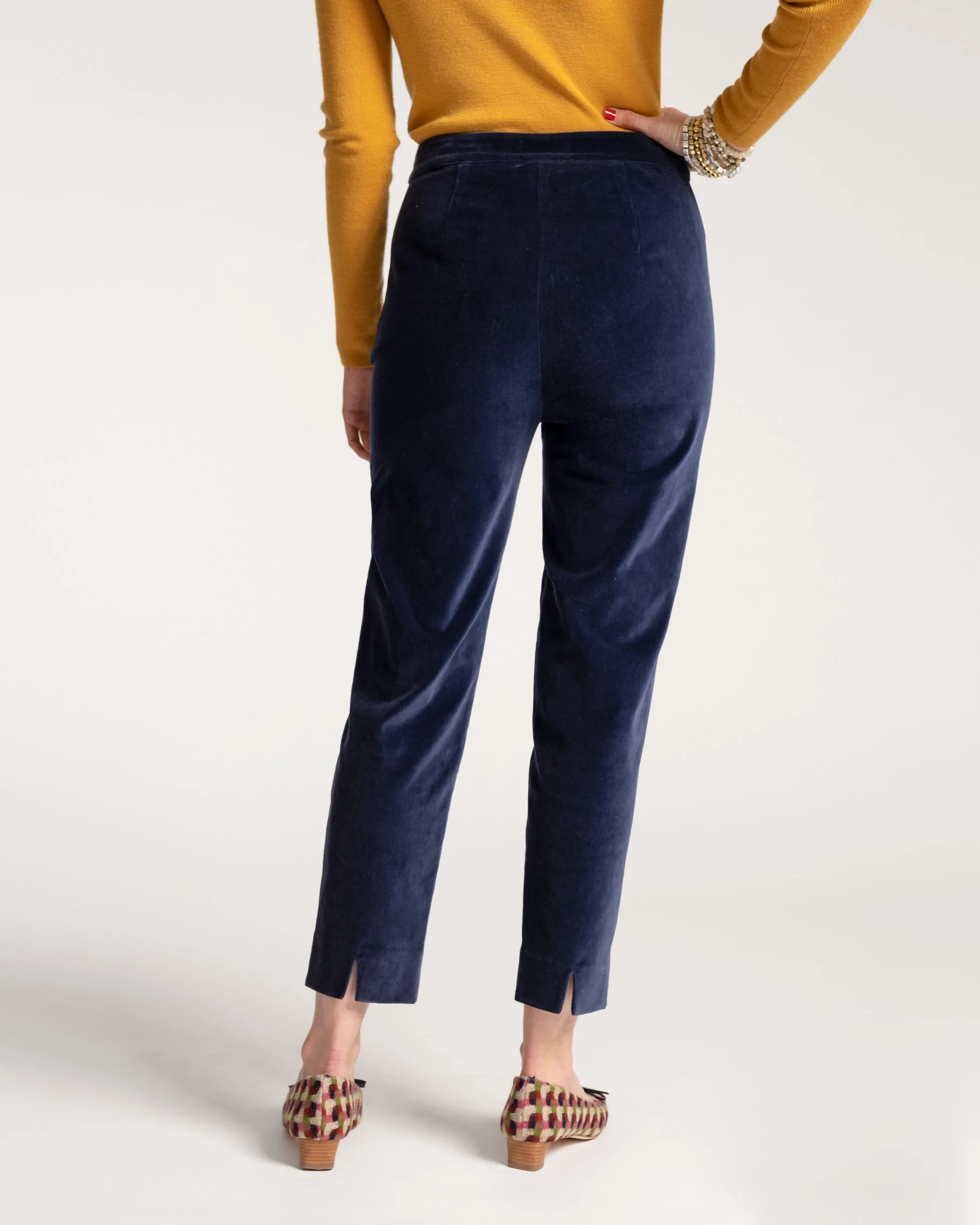 Lucy Pant Stretch Velvet Midnight