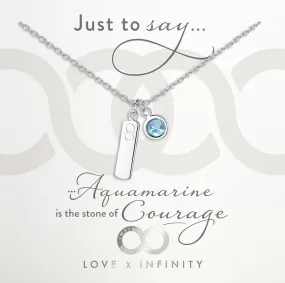 LXI Birthstone Pendant Aquamarine/March