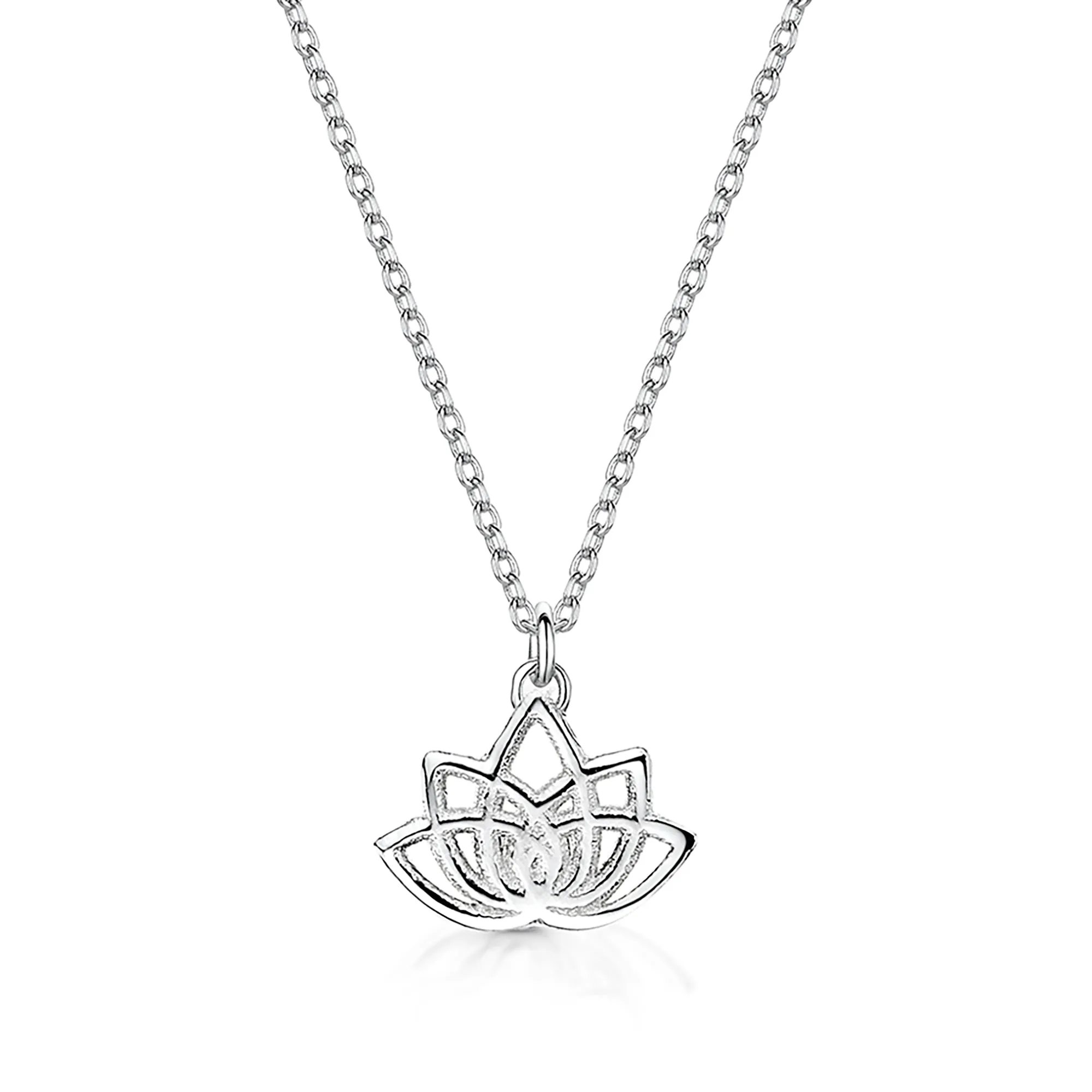 LXI Lotus Pendant Rhodium