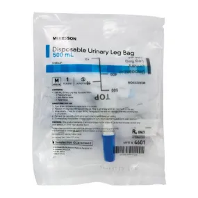 Mckesson Urinary Leg Bag 500 ML Disposable Medium