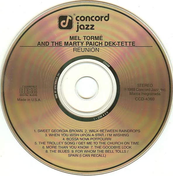 Mel Tormé And The Marty Paich Dek-Tette - Reunion - CD