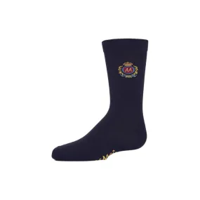 Memoi Sophisti-Crest Boys Cotton Blend Crew Socks