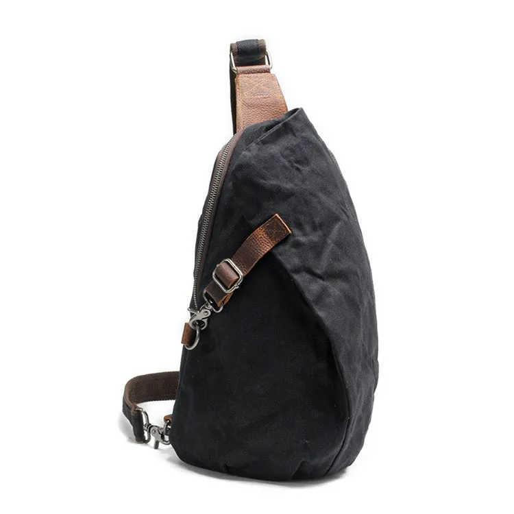 Men's Waxed Canvas Sling Bag