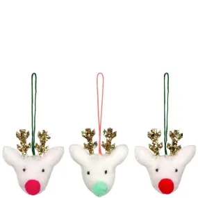 Meri Meri Pompom Reindeer Tree Decorations (Set of 3)