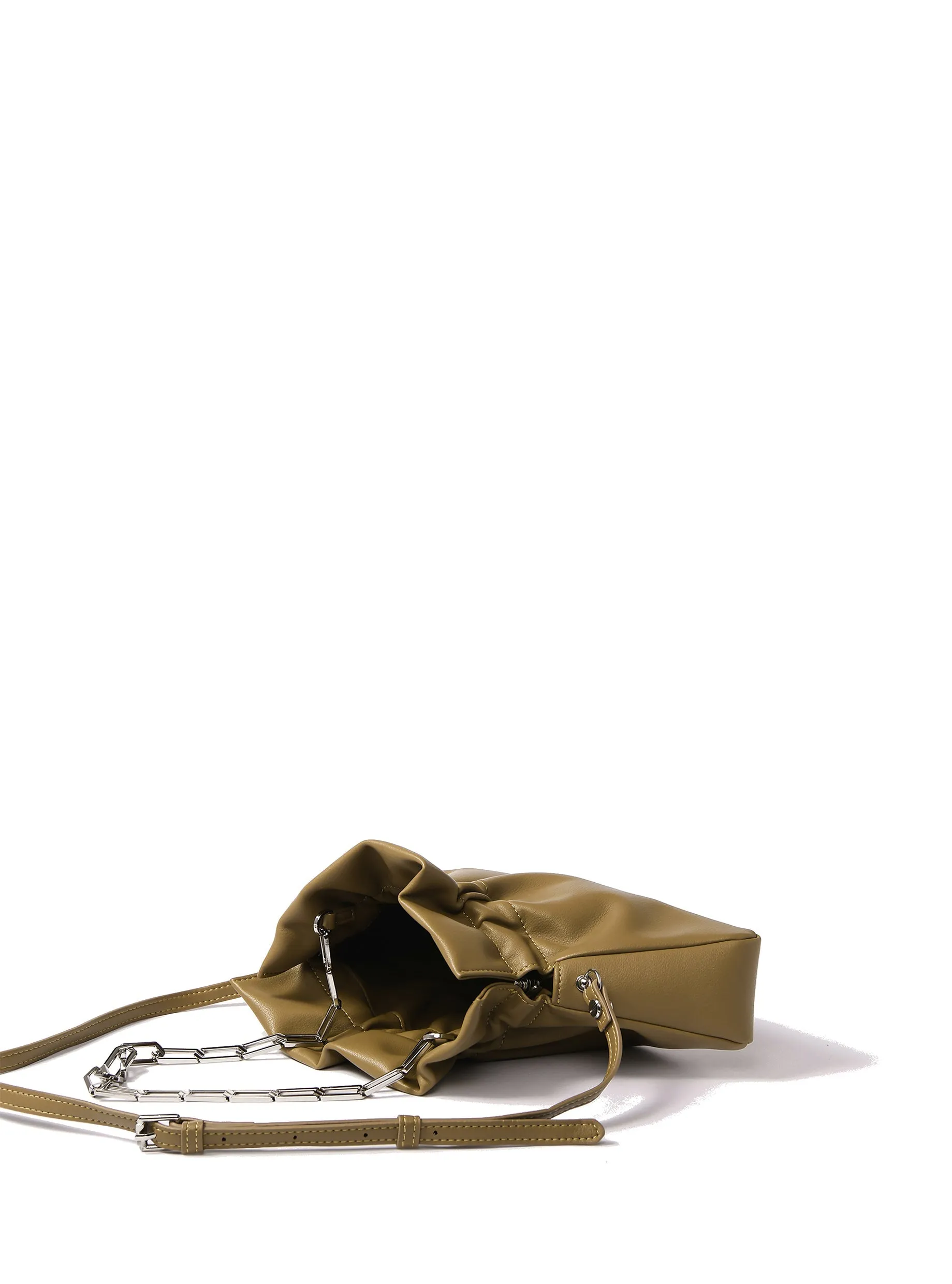 Mila Bag in Smooth Leather, Mustard Green