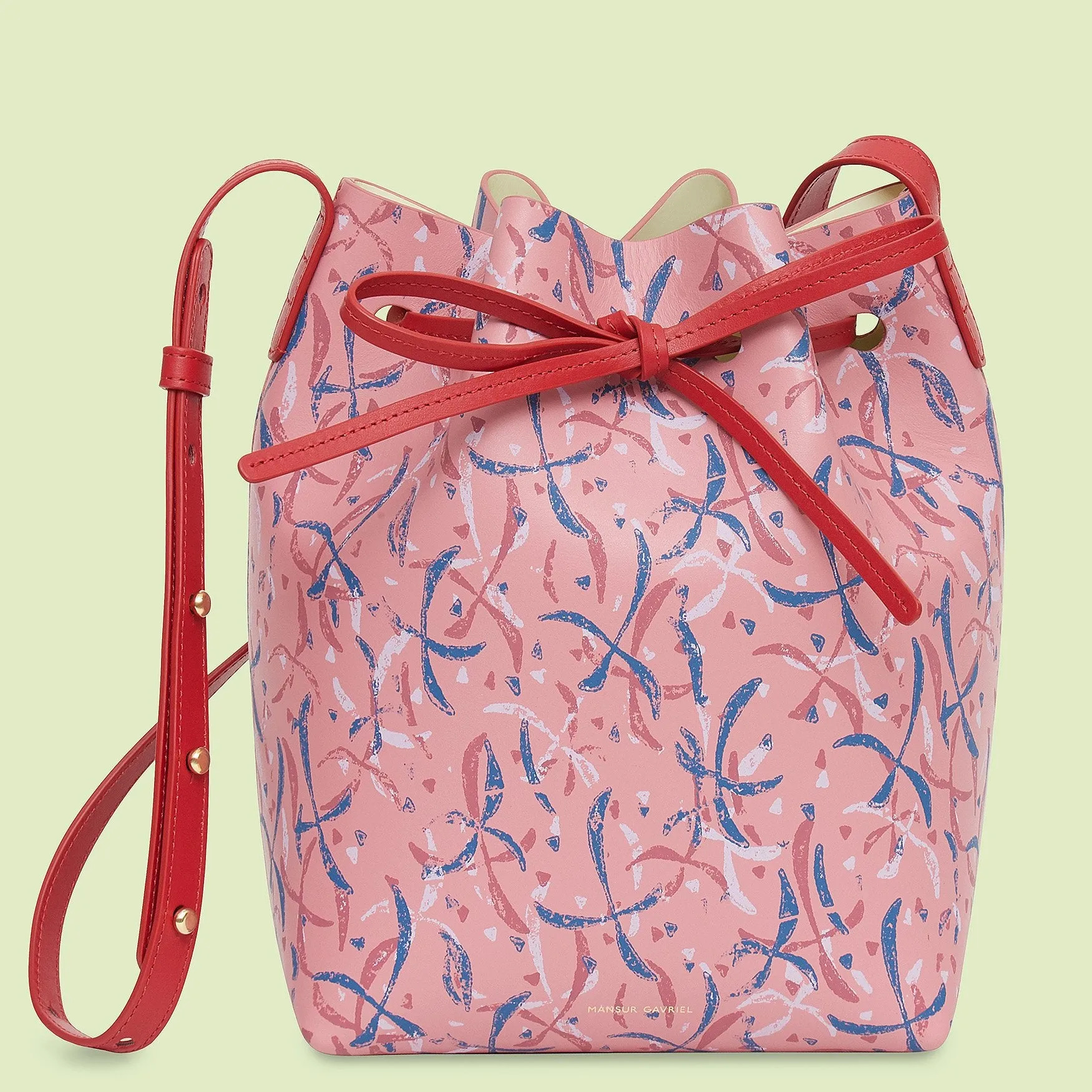 Mini Bucket Bag - Peony Summer Print