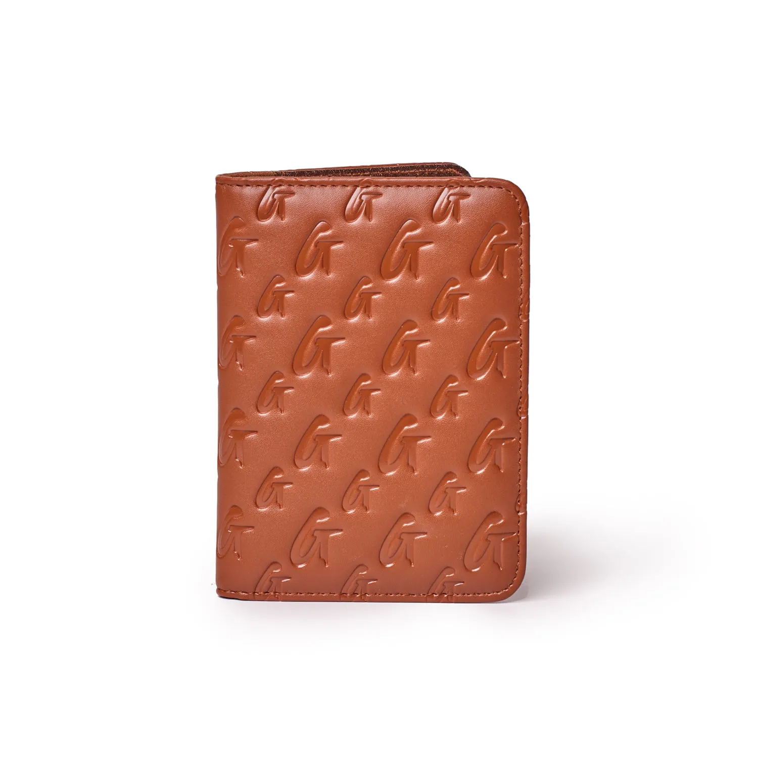 MONOGRAM PASSPORT HOLDER - BROWN