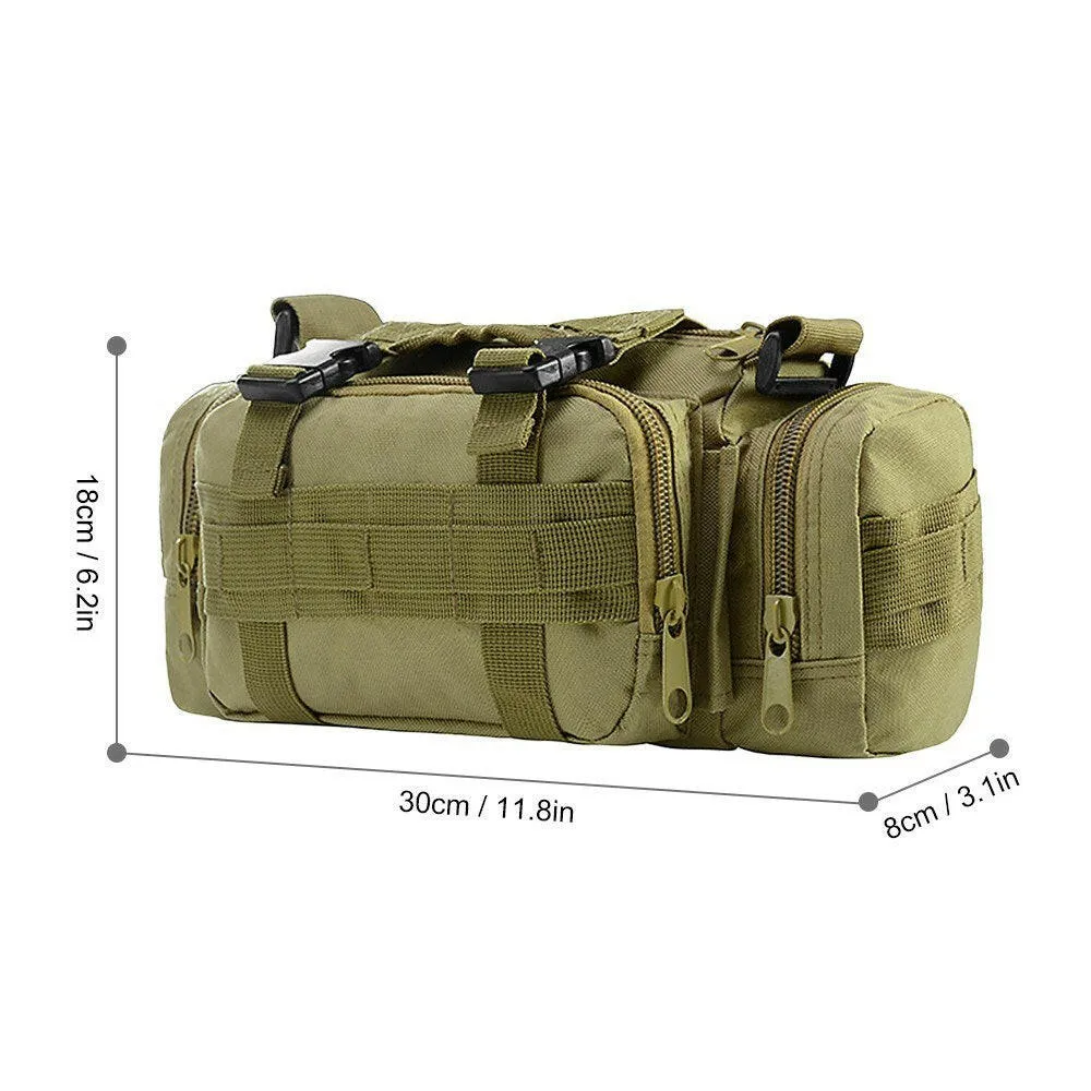 Multi-functional Waist Pack Bike Front Handle Bag Fishing Tackle Sling Bag Photography Training Utility Shoulder Backpack