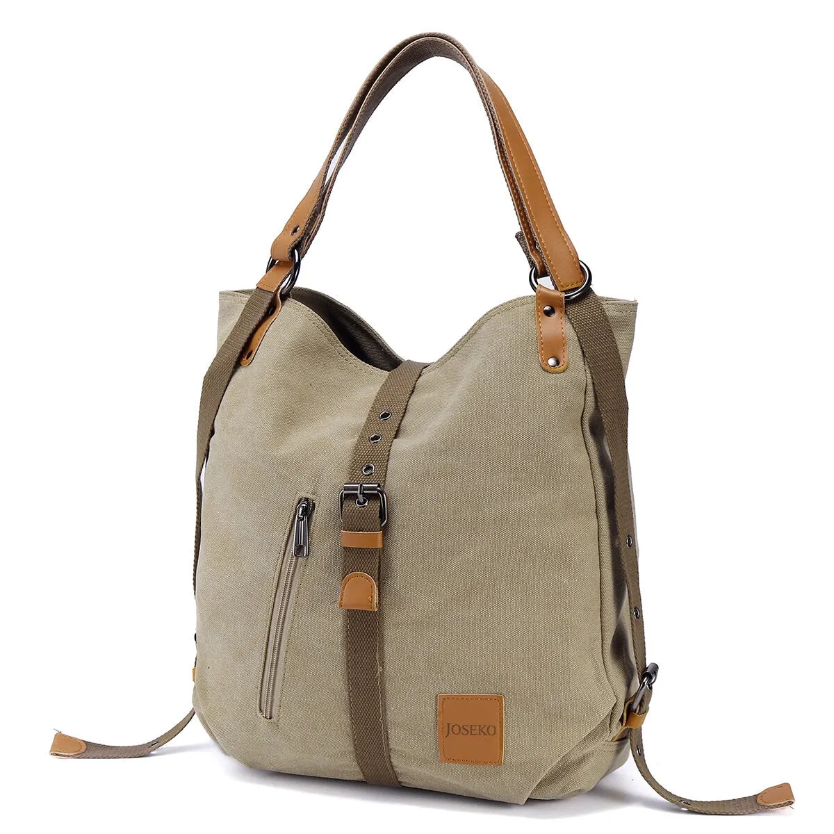 Multifunctional Canvas Women Convertible Backpack Purse Ladies Shoulder Bag Handbag