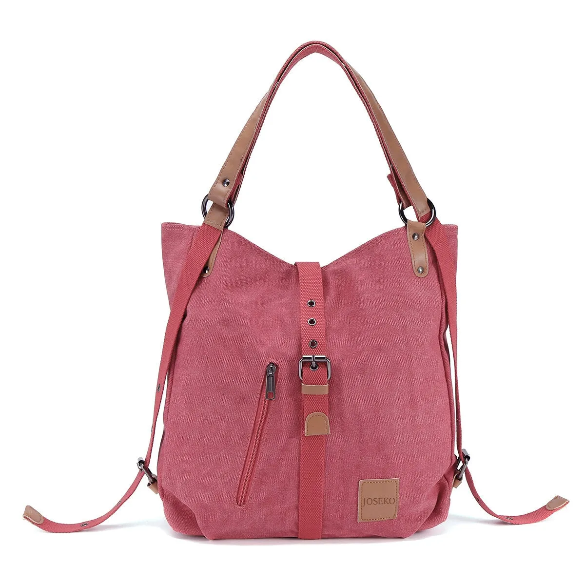 Multifunctional Canvas Women Convertible Backpack Purse Ladies Shoulder Bag Handbag