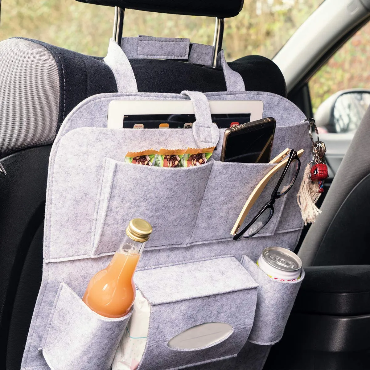 Multifunctional Car Back Seat Organizer with Multiple Pockets