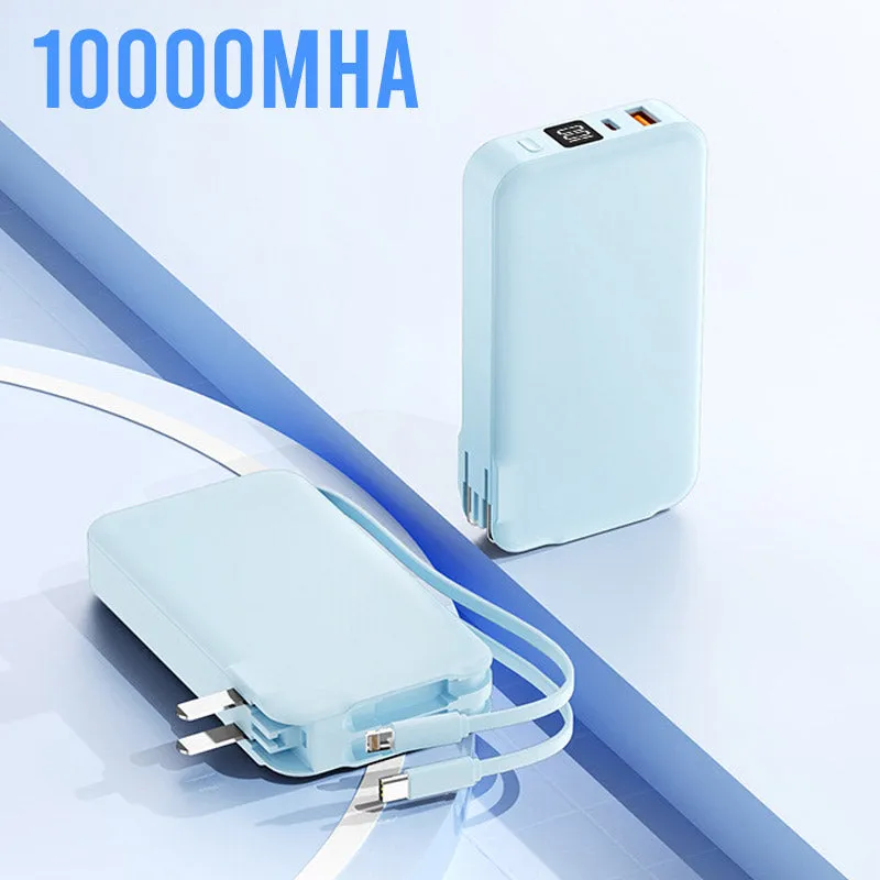 Multifunctional Portable Charger with Built-in Plug