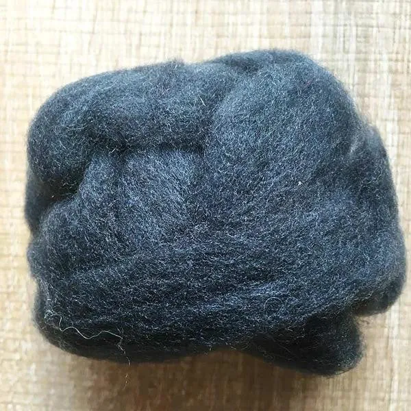 Needle felted supplies wool felting Gray wool Roving for felting short fabric