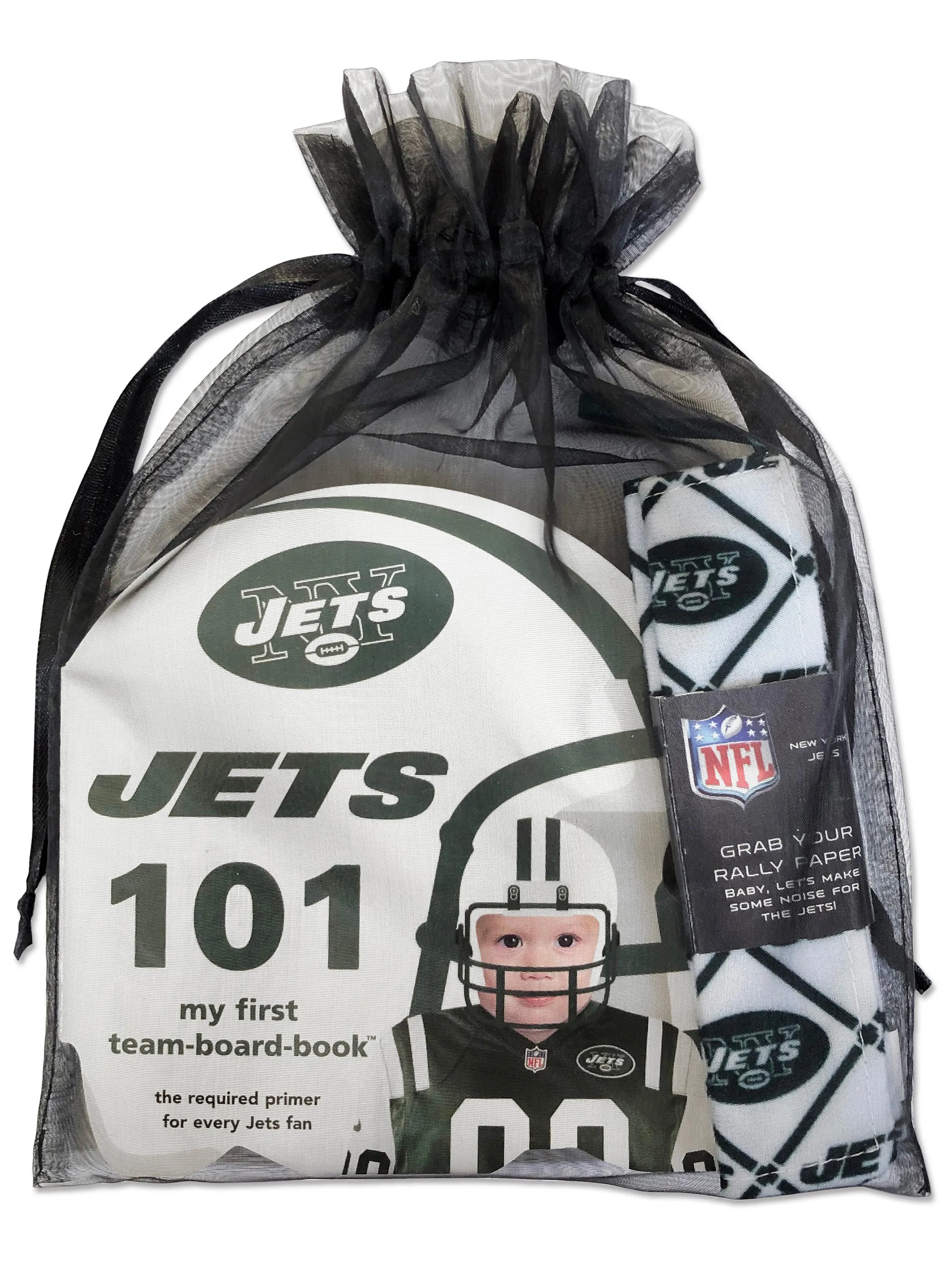 New York Jets licensed NFL Gift Set-Book with Rally Paper