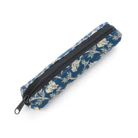 Nishijin-ori Pencil Case - Bamboo Groves and Cats / Navy - ,  Made in Kyoto, Japan,  Japanese traditional craft pen case