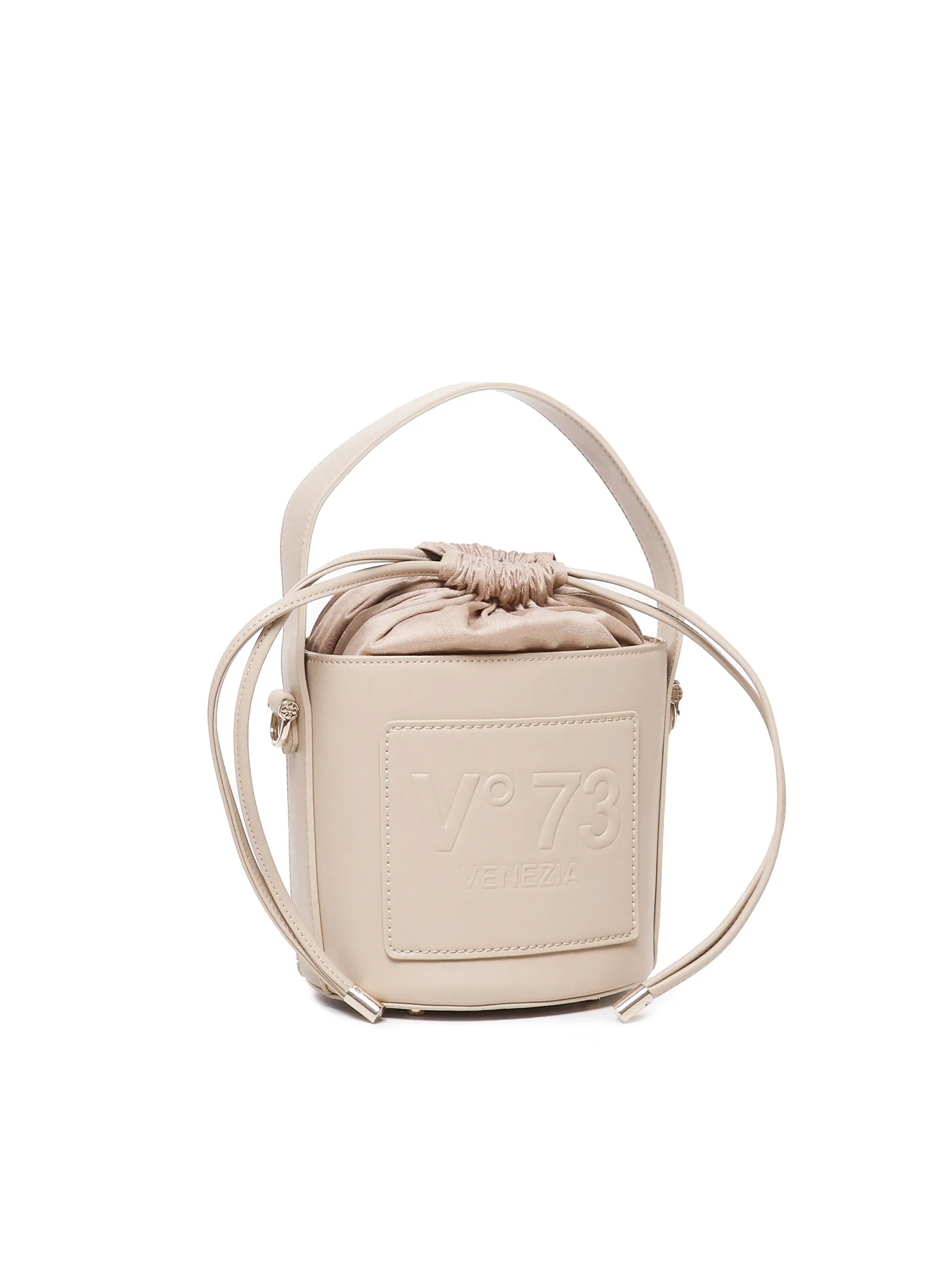 Ochre Bucket Bag with Drawstring Closure