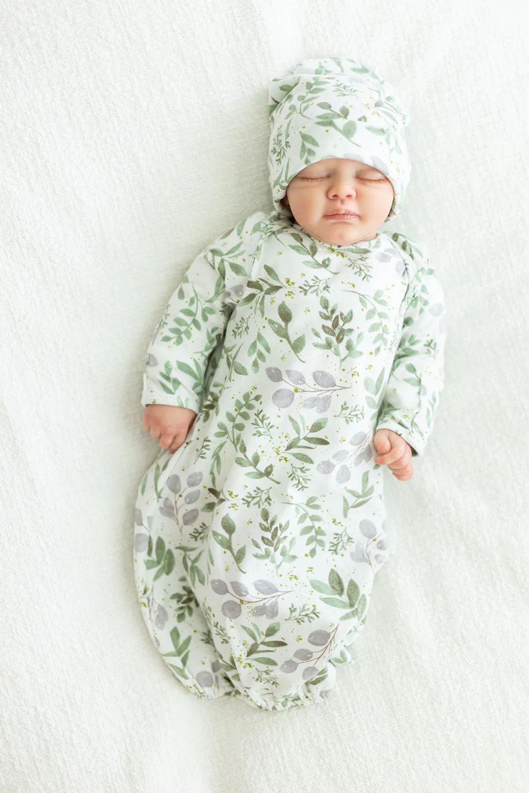 Olive Green Robe & Morgan Baby Receiving Gown Set