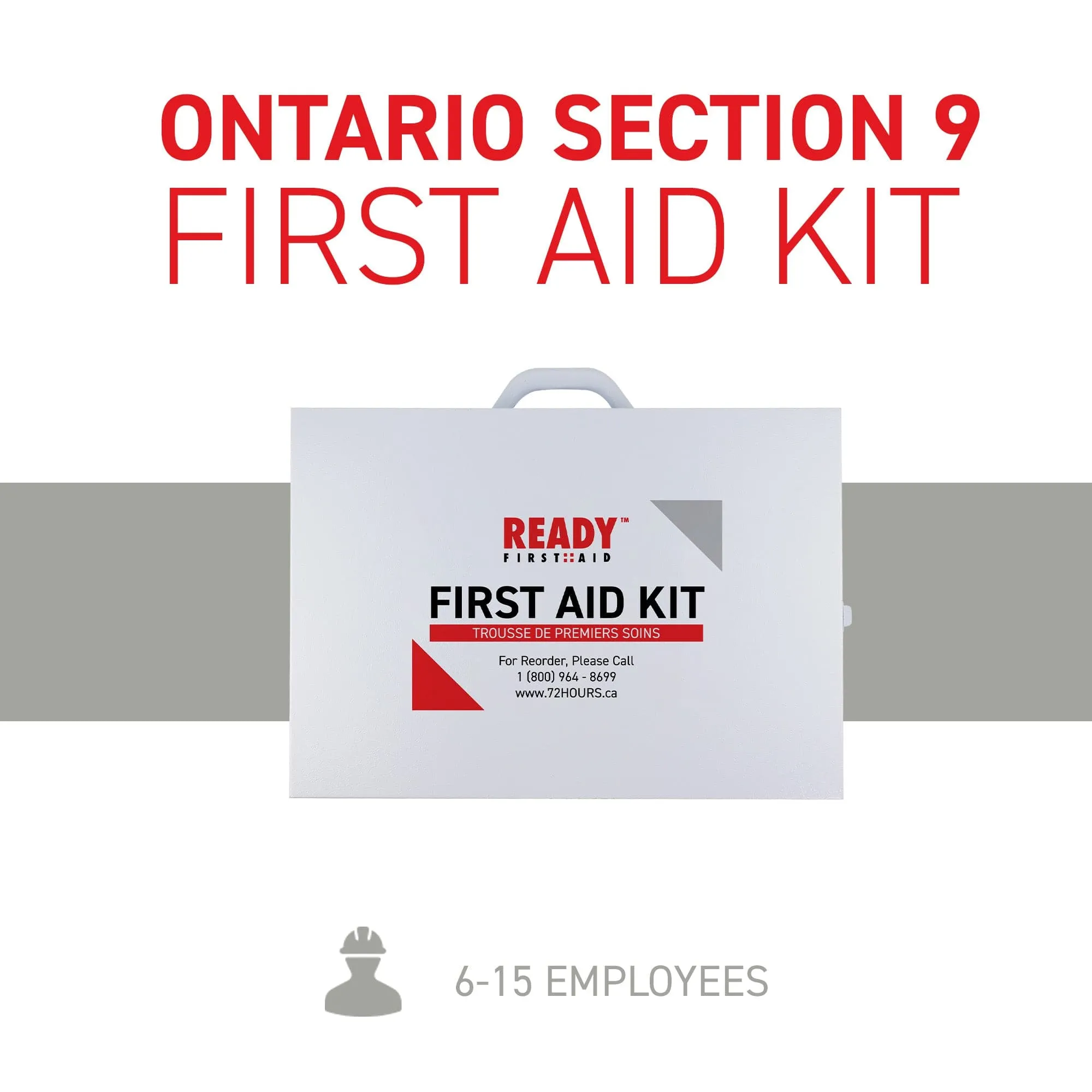 Ontario Section 9 First Aid Kit (6-15 Employees) with Metal Cabinet