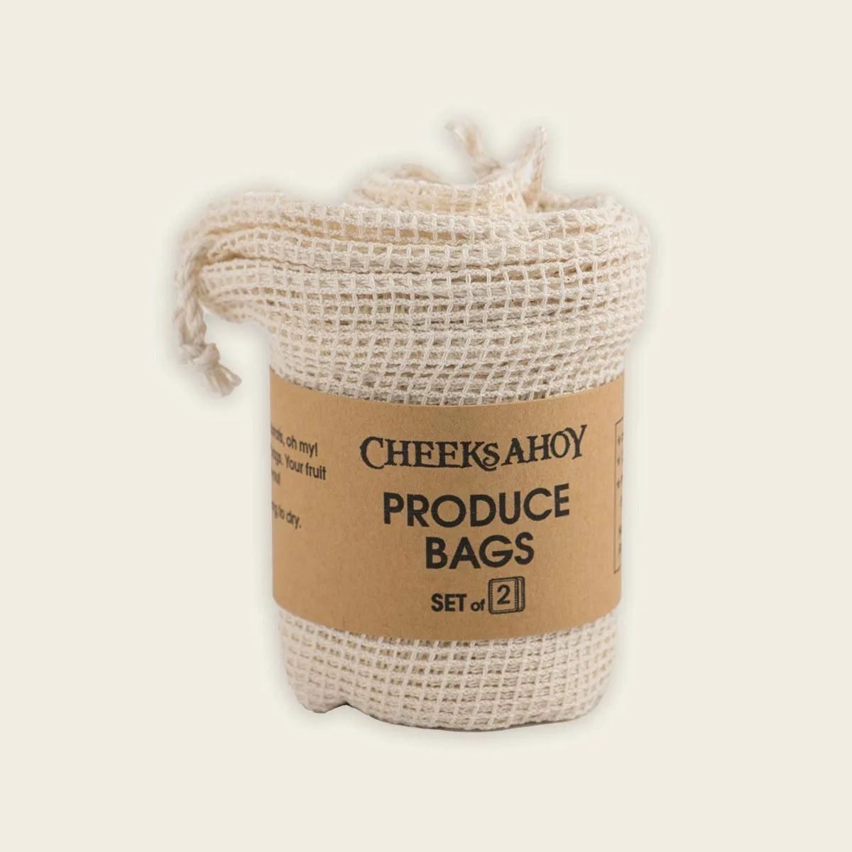 organic cotton produce bags (2 pack)