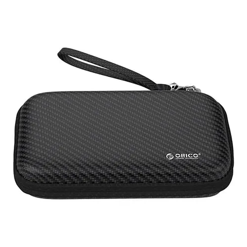 Orico 2.5 Inch Hard Drive Carbon Fibre Medium Storage Bag - Black / Grey