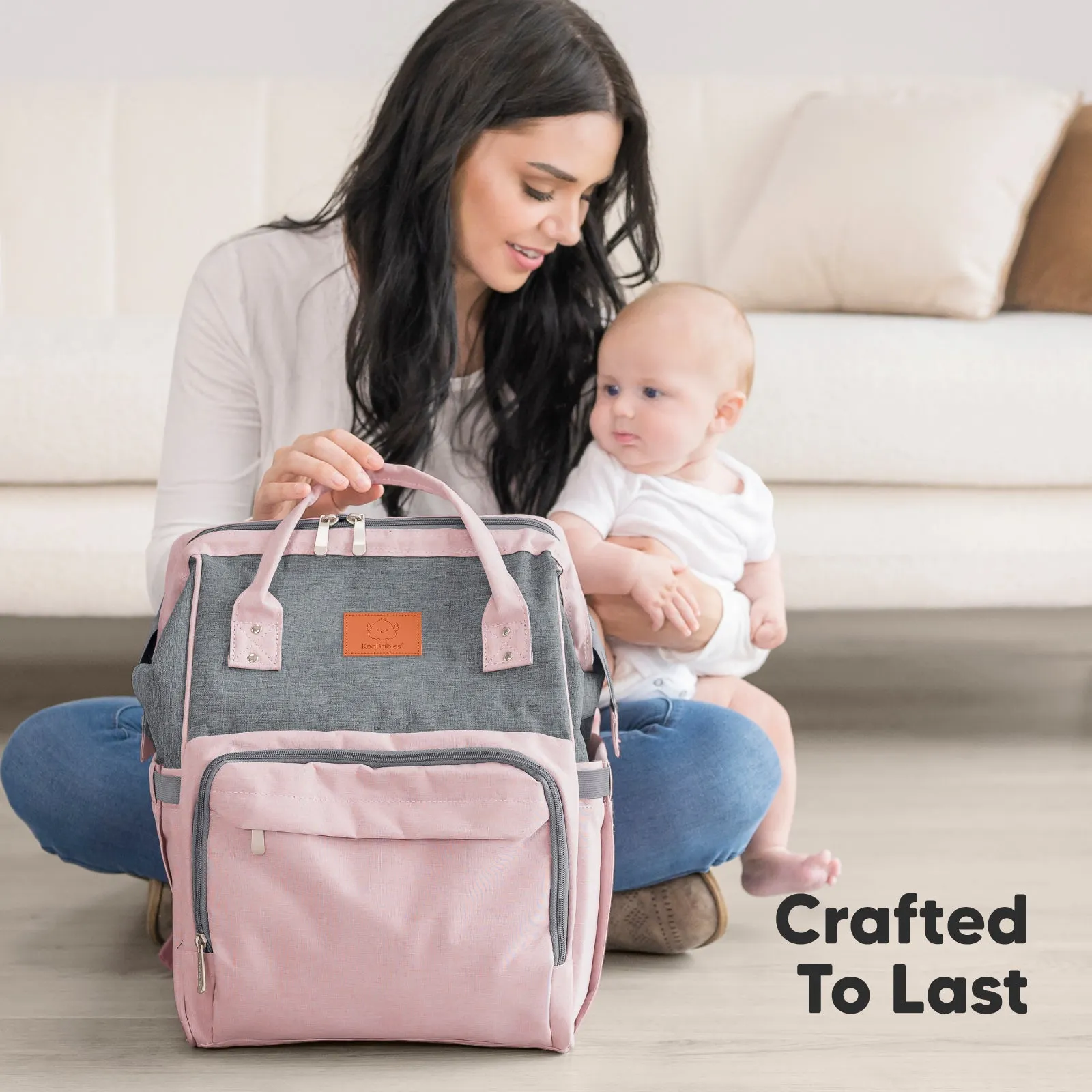 Original Diaper Bag (Pink Gray)