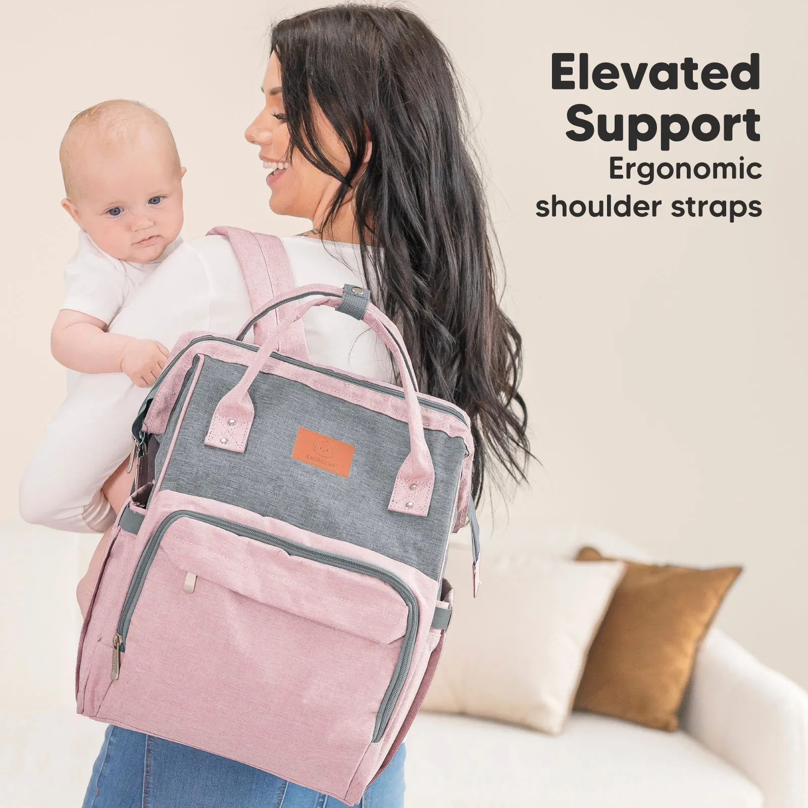 Original Diaper Bag (Pink Gray)