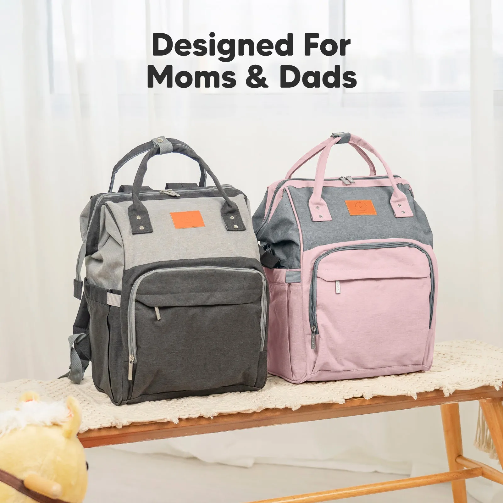 Original Diaper Bag (Pink Gray)