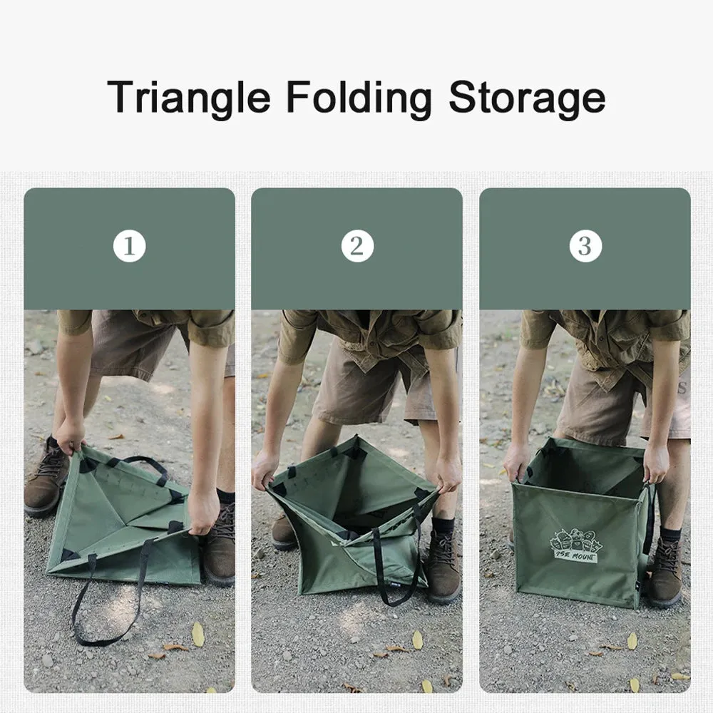 Outdoor Multifunctional Storage Bag Folding Canvas Handbag Camping Hiking Garbage Bin Large Capacity Picnic Storage Bag