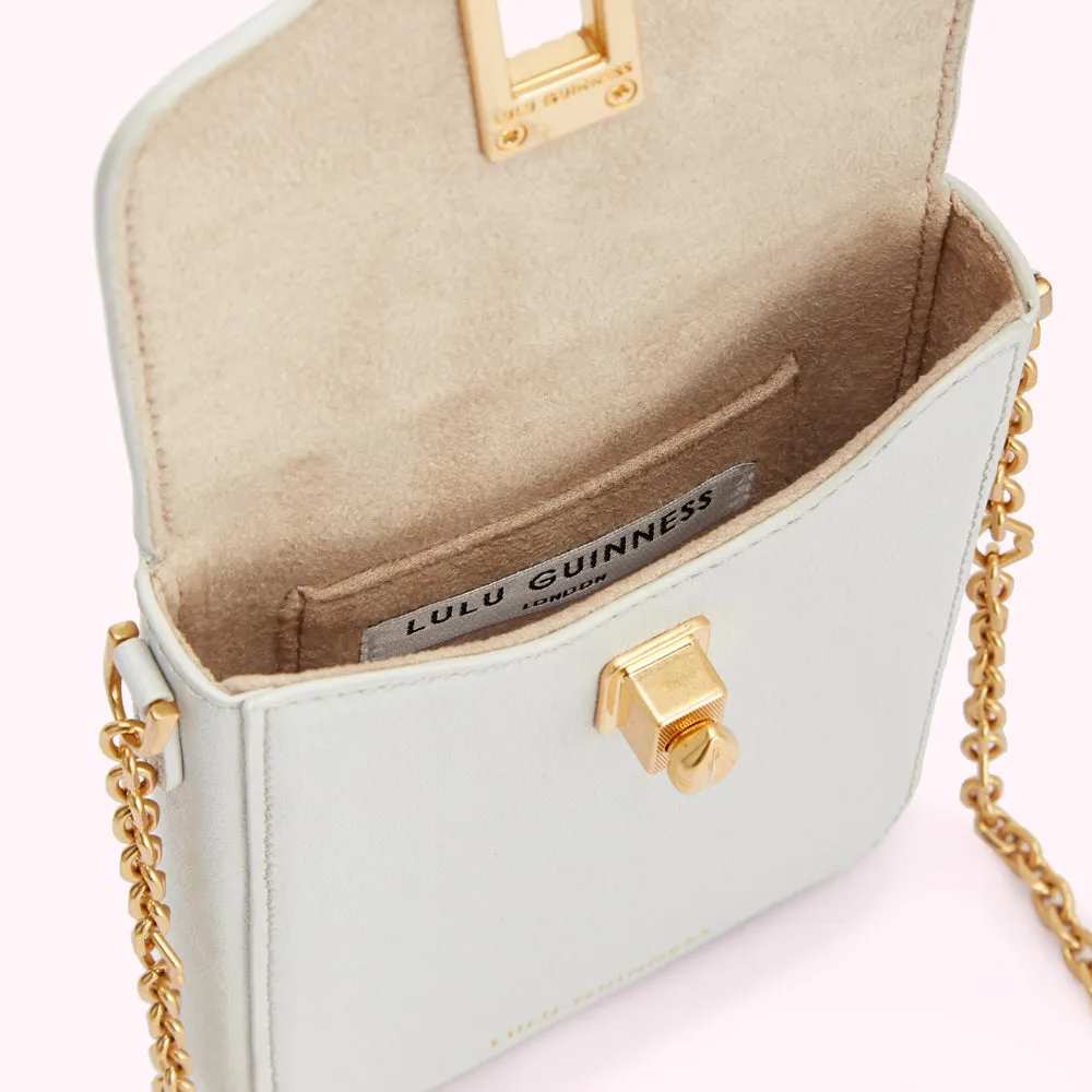 OYSTER LEATHER RITA CROSSBODY MINI BAG