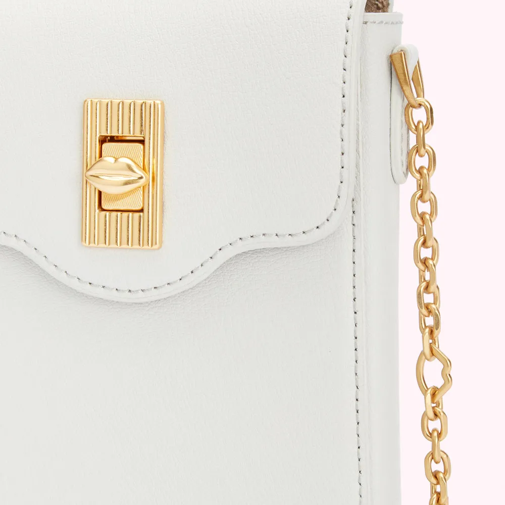 OYSTER LEATHER RITA CROSSBODY MINI BAG