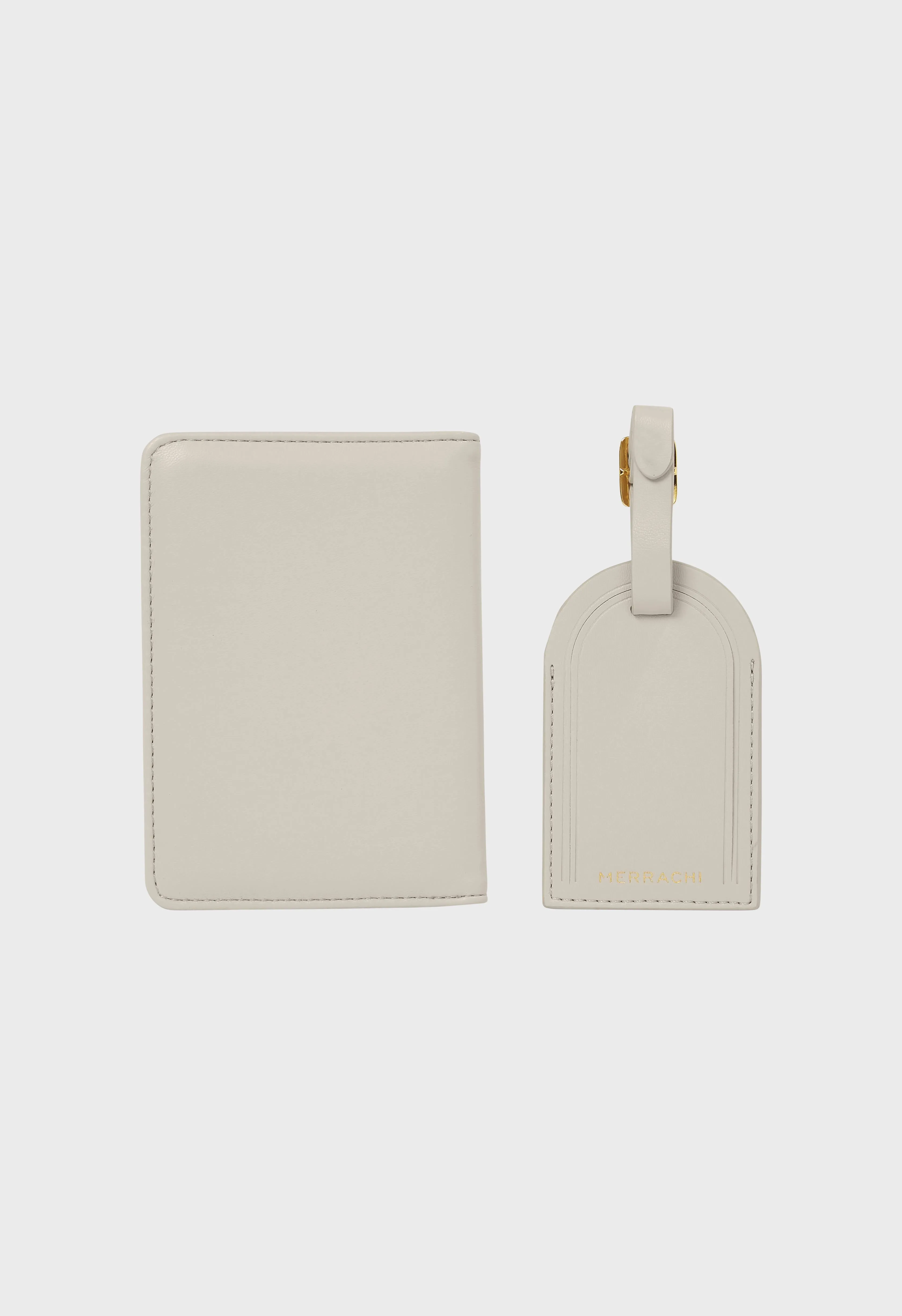 Passport Holder and Luggage Label | Moon Grey