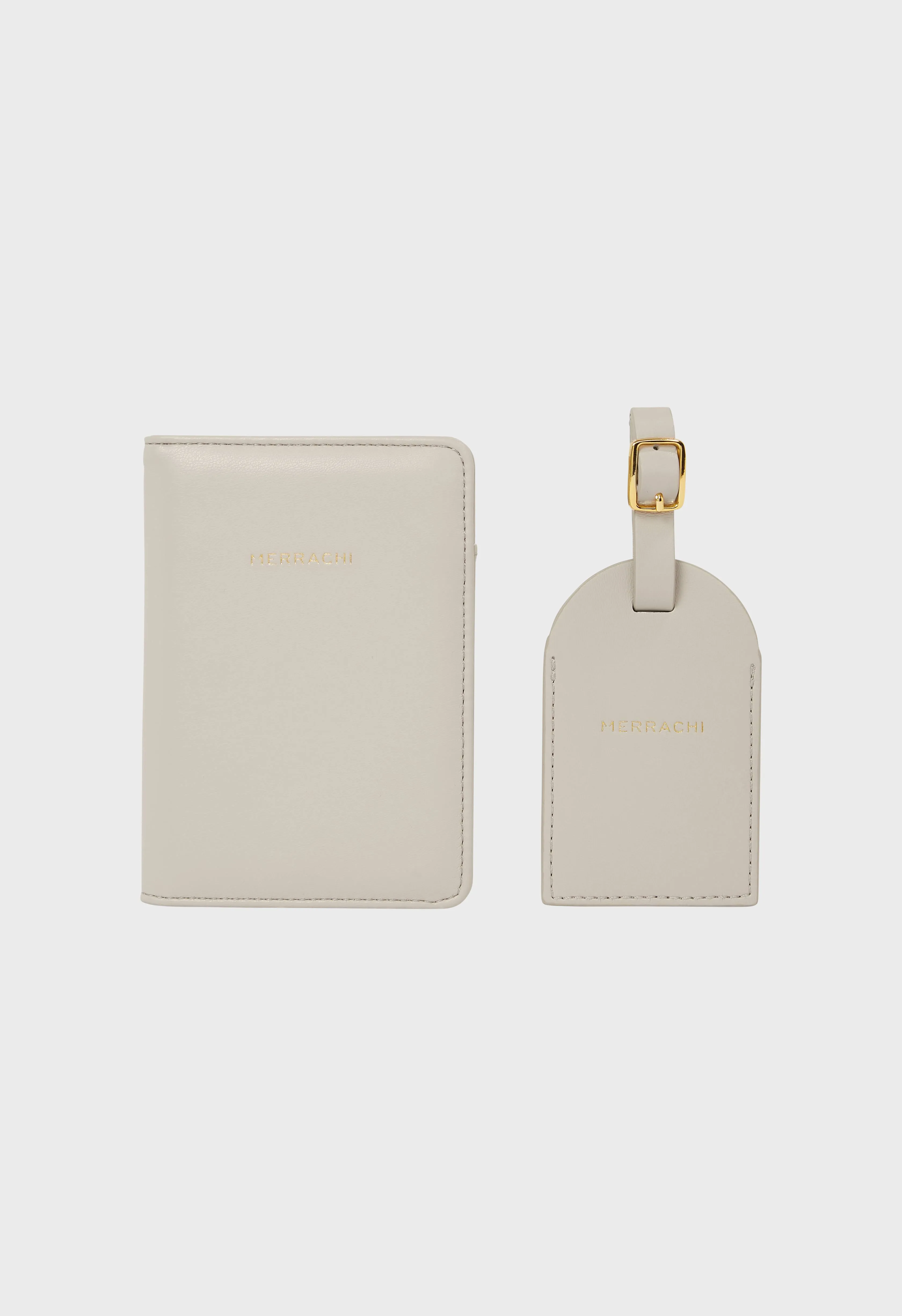 Passport Holder and Luggage Label | Moon Grey