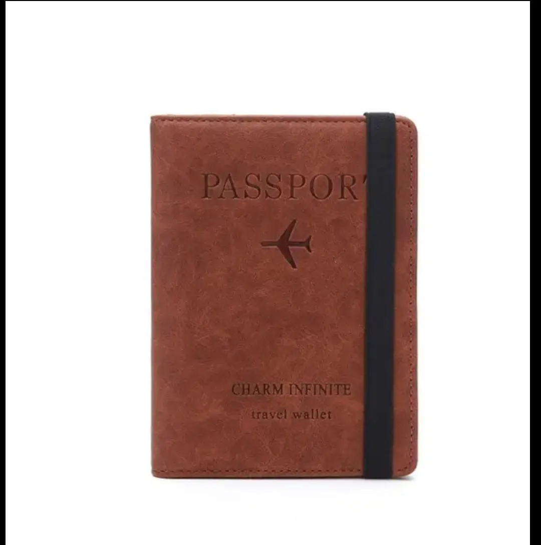 Passport Holder Cover, PU Leather RFID Travel Wallet Case Passport Cover Credit Cards, Boarding Passes