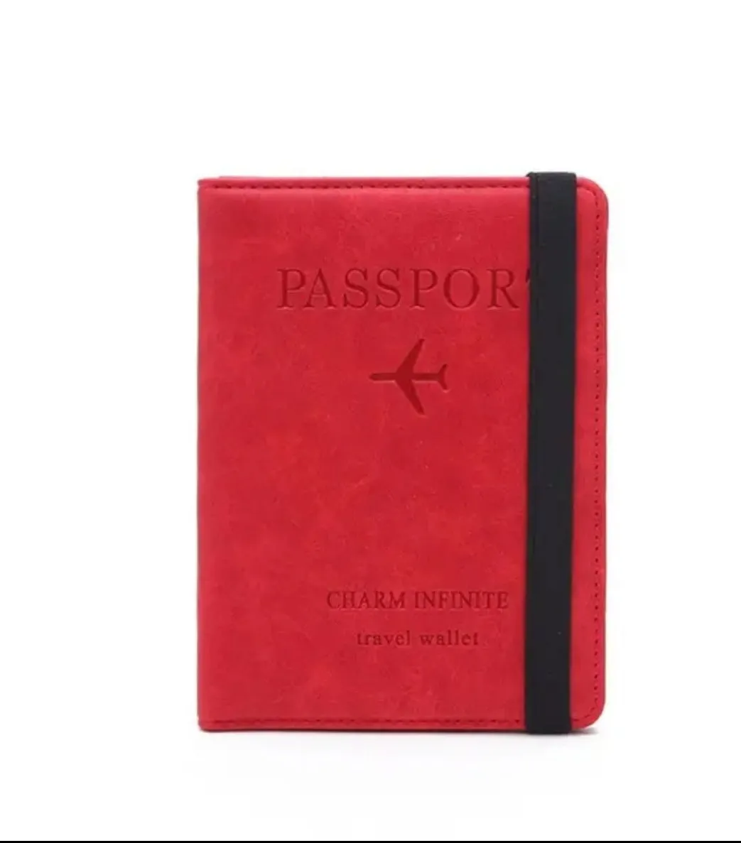 Passport Holder Cover, PU Leather RFID Travel Wallet Case Passport Cover Credit Cards, Boarding Passes