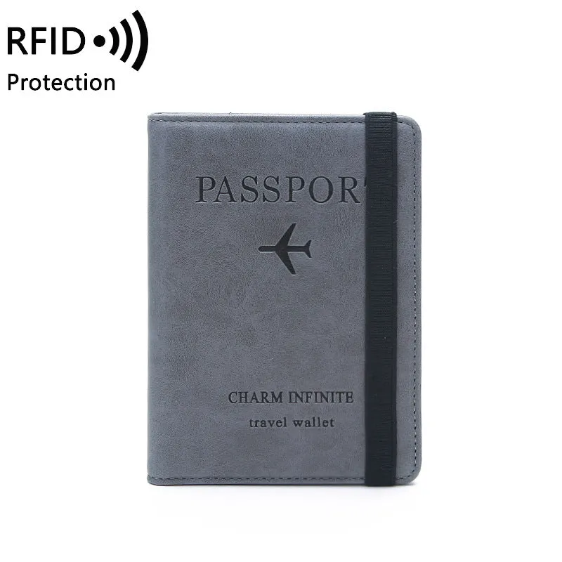 Passport Holder Cover, PU Leather RFID Travel Wallet Case Passport Cover Credit Cards, Boarding Passes