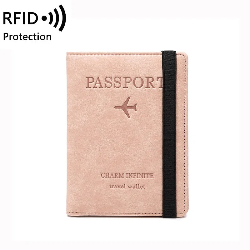 Passport Holder Cover, PU Leather RFID Travel Wallet Case Passport Cover Credit Cards, Boarding Passes