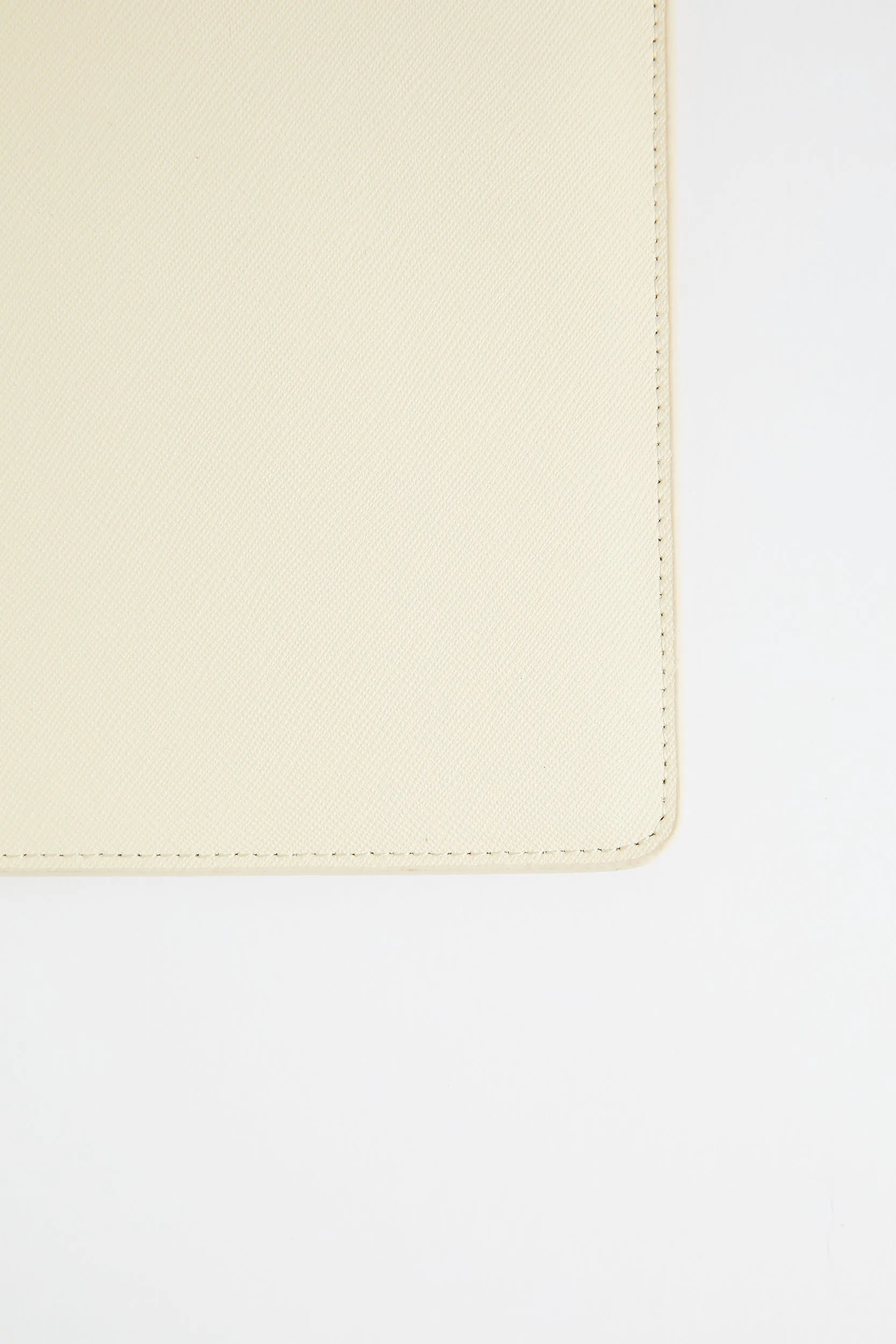 Personalised Leather Passport Cover - Cream Saffiano