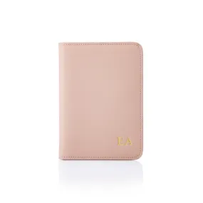 Personalised Leather Passport Cover - Nude Saffiano