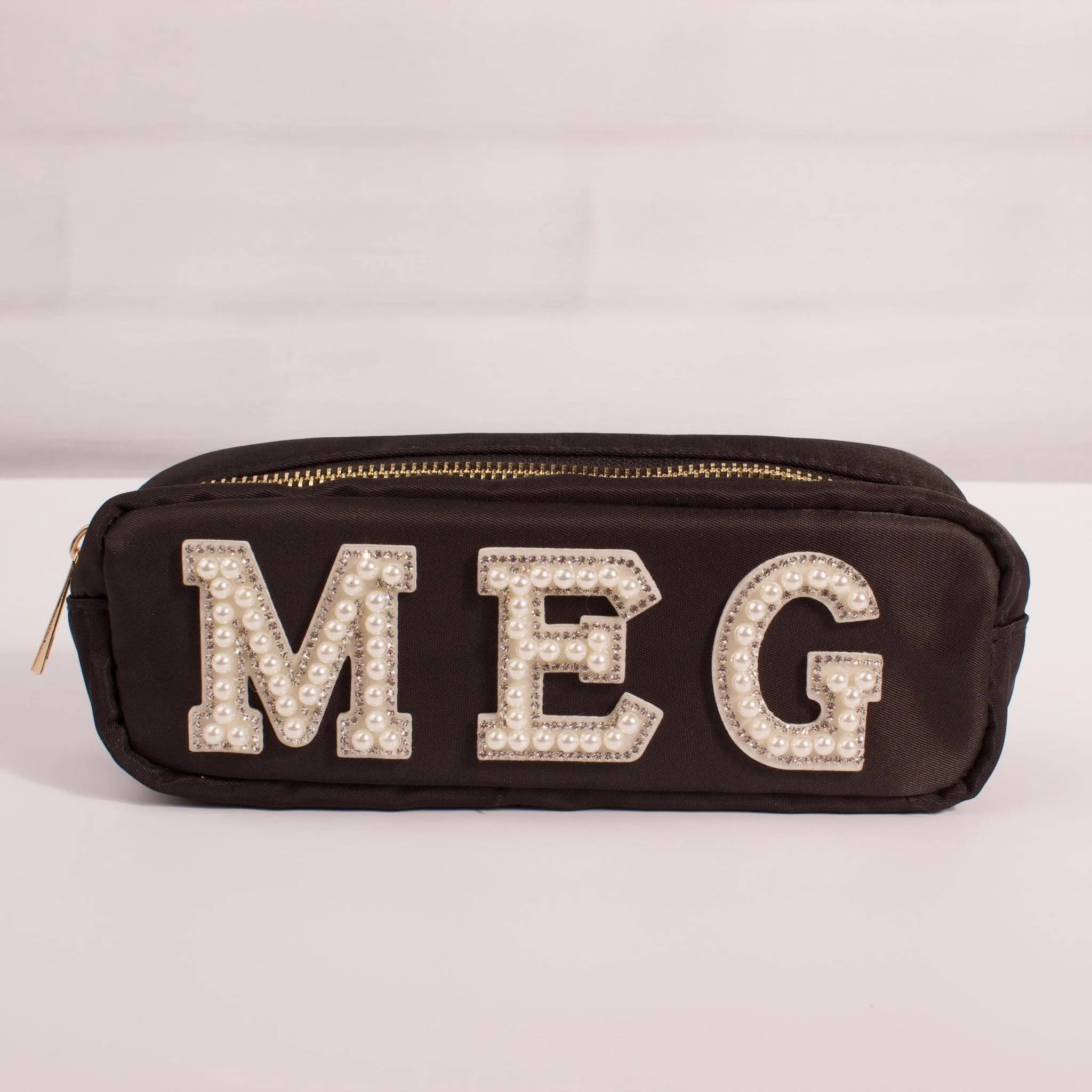 Personalised Pencil Case with Glitter or Pearl Letters