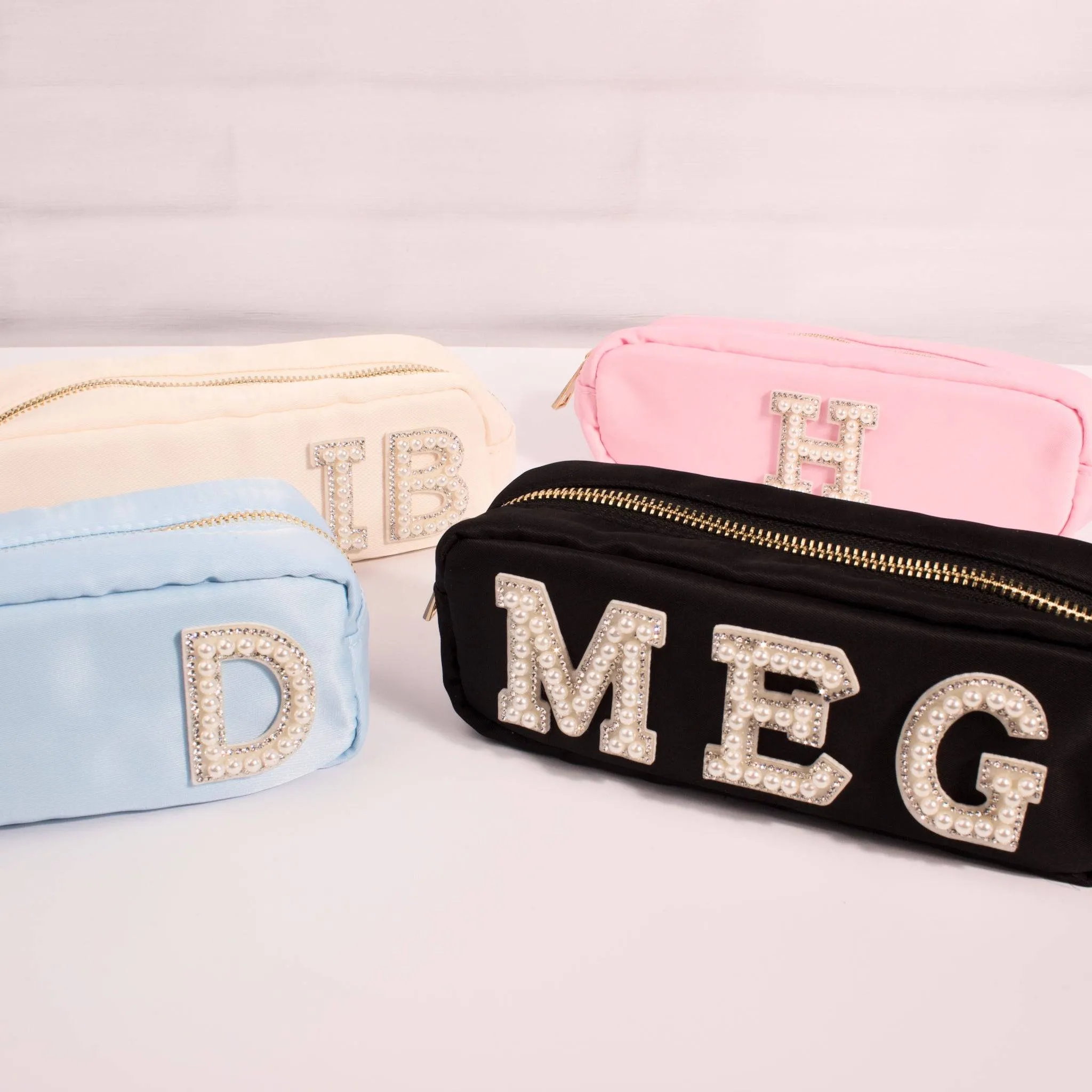 Personalised Pencil Case with Glitter or Pearl Letters