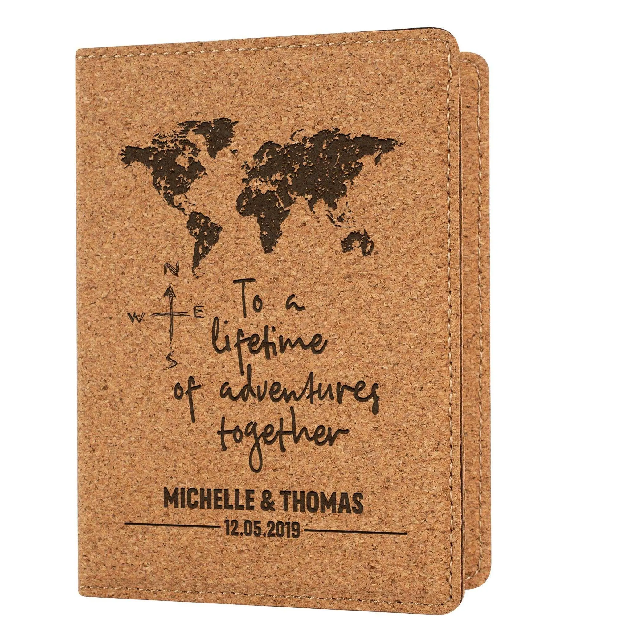 Personalized Passport Holder - Custom Leather Passsport - Gift for Couple