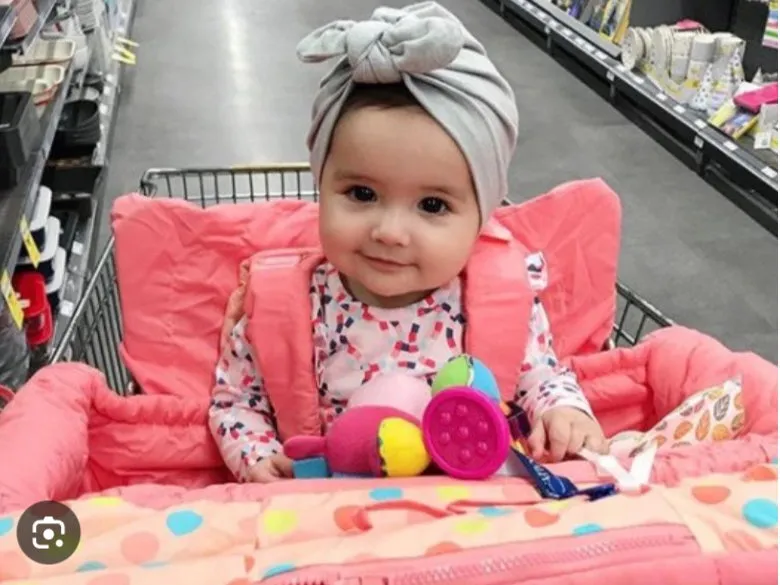 Playette Shopping Trolley & High Chair Cover - Pink Dots