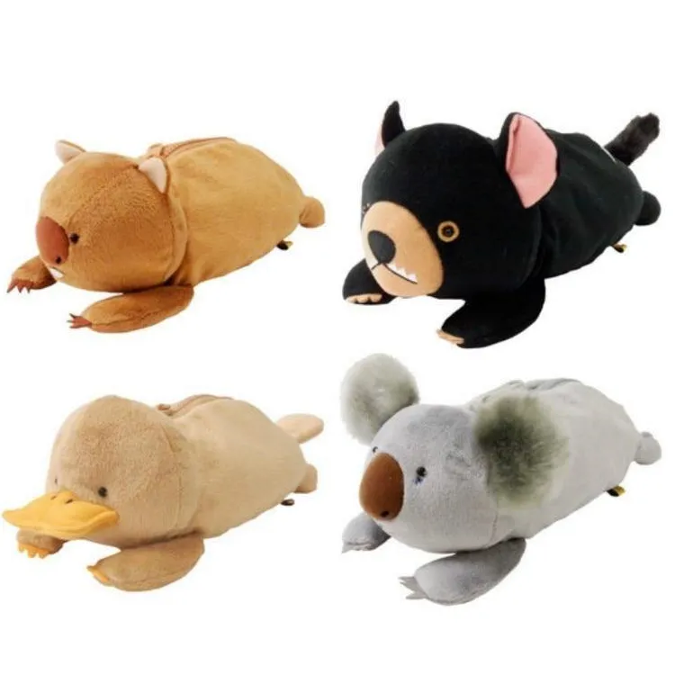 Plush Australian Animals School Pencil Case Collection