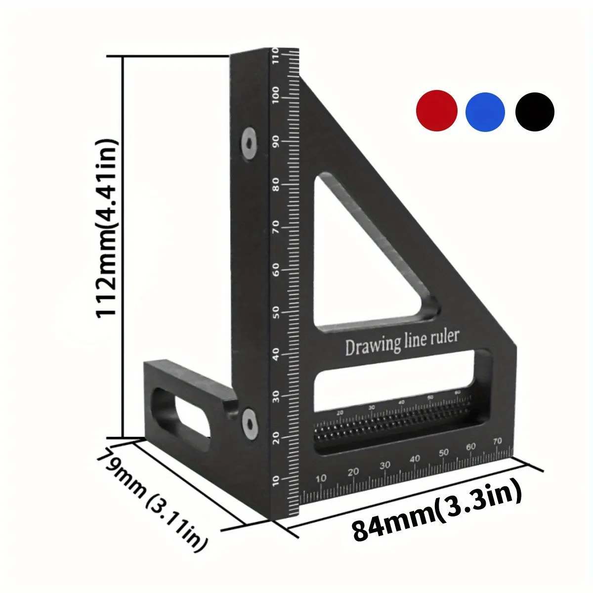 Premium Precision Miter Triangle Ruler with Angle Layout for Woodworking