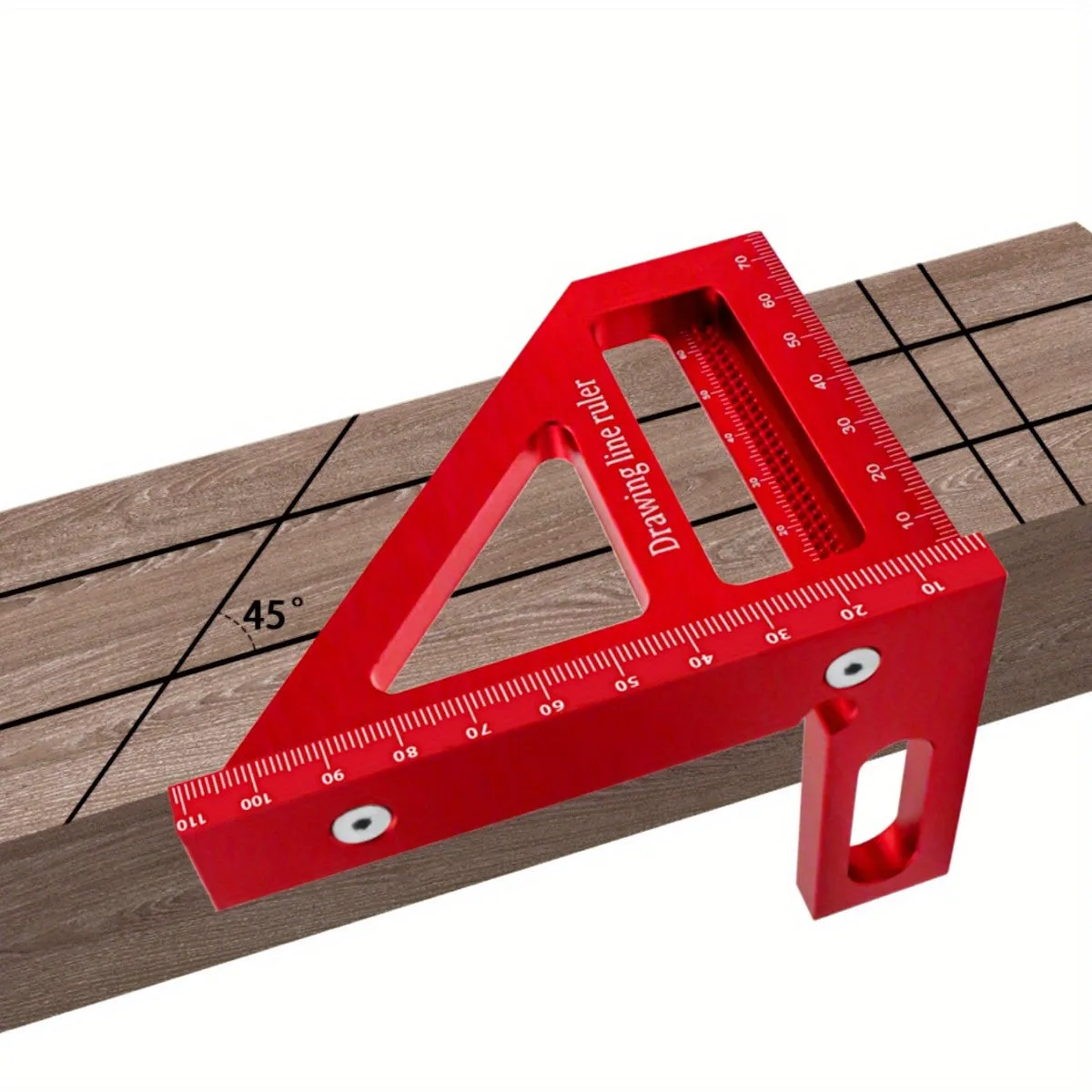 Premium Precision Miter Triangle Ruler with Angle Layout for Woodworking