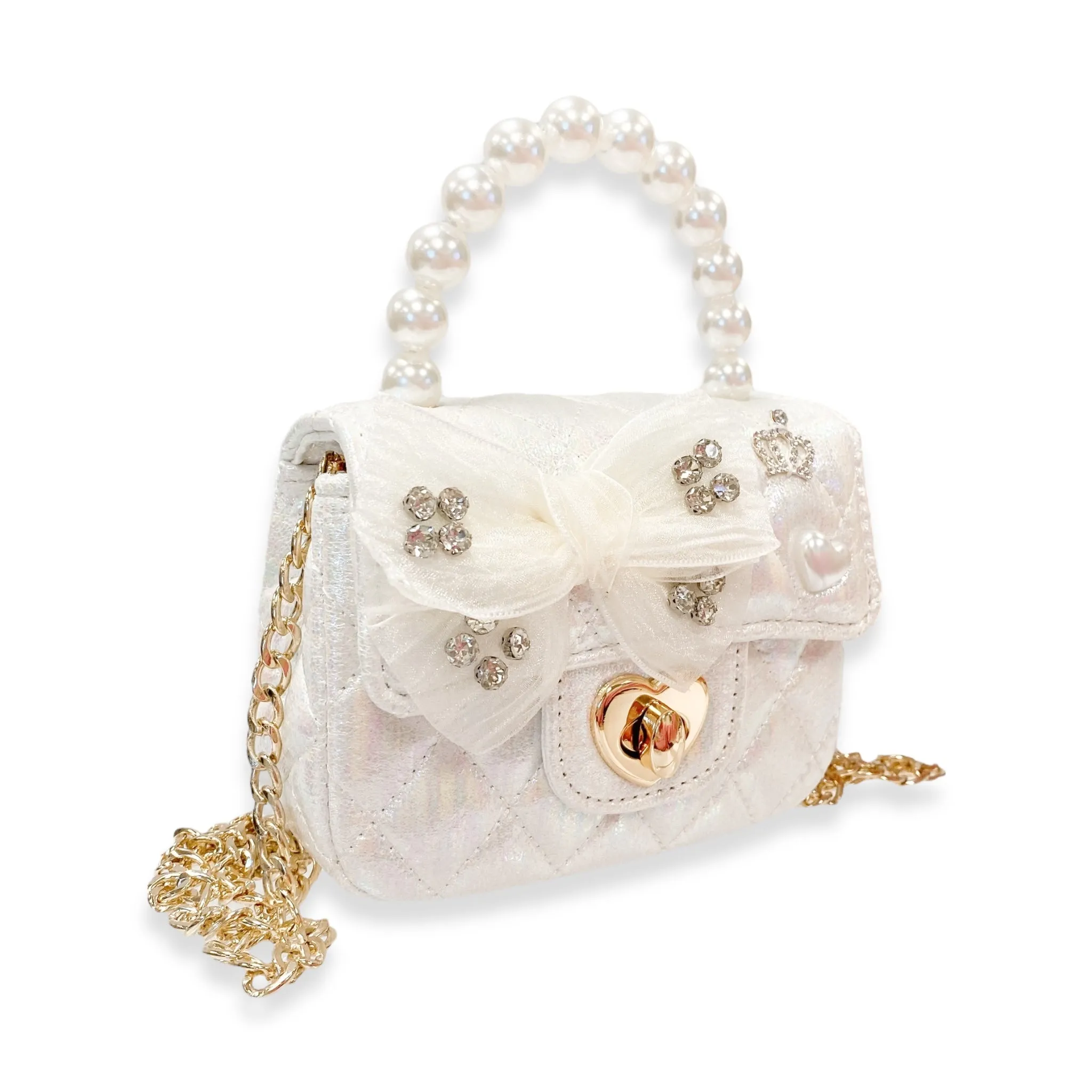 Princess Peony Purse -white