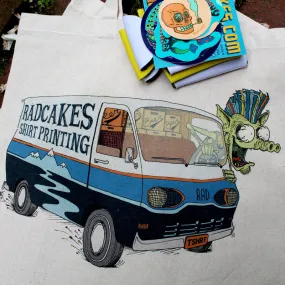 Rad Van Man reusable canvas tote bag