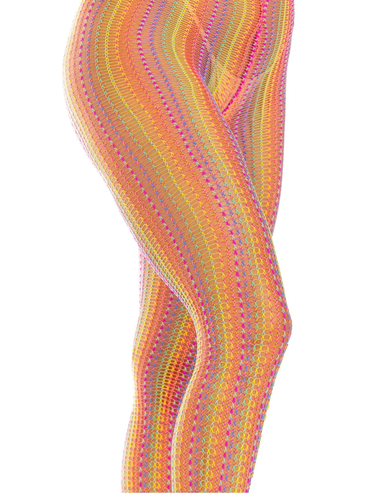 Rainbow Crochet Net Tights