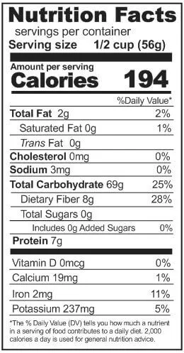 Rainy Day Foods 6 Grain Rolled 50 lbs Bag - 405 Servings